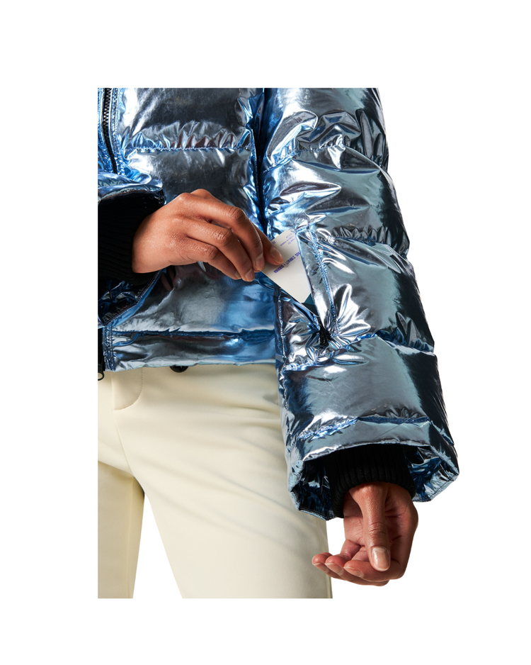 Metallic Polar Flare Down Jacket
