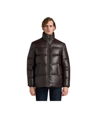 Puffer Jacket in Leather