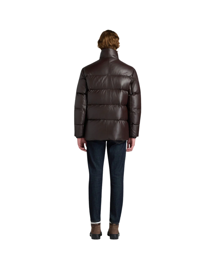 Puffer Jacket in Leather