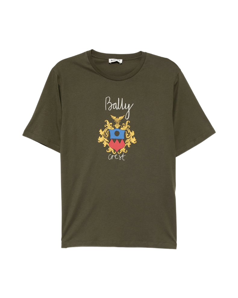 T-Shirt in Cotton with a Bally Crest