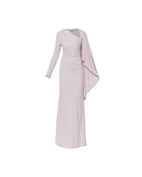 Pink Jersey Drape Maxi Dress