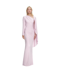 Pink Jersey Drape Maxi Dress