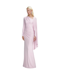 Pink Jersey Drape Maxi Dress