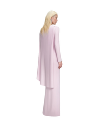 Pink Jersey Drape Maxi Dress