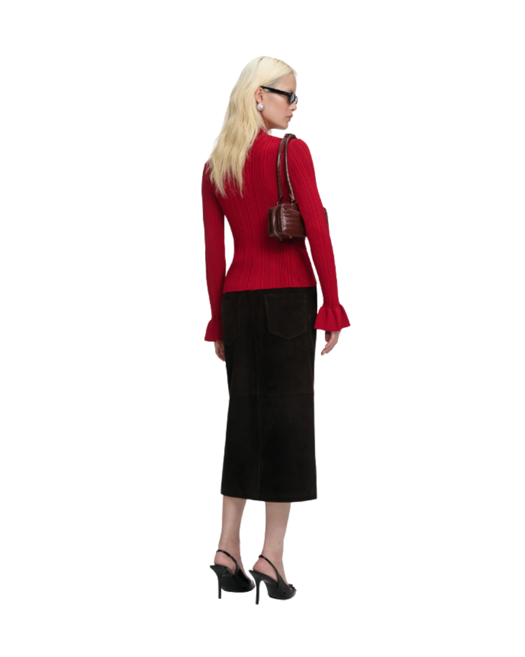 Red Viscose Cardigan