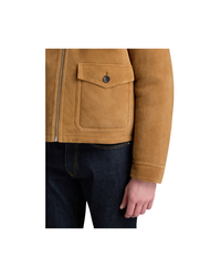 Bomber Jacket in Brown Shearling