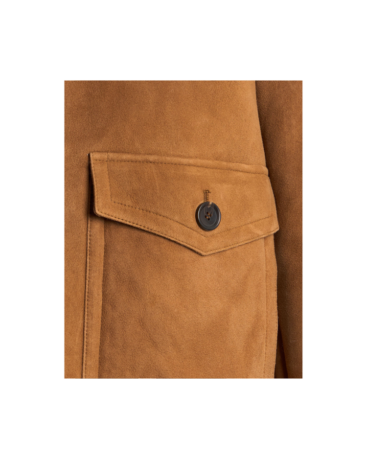 Bomber Jacket in Brown Shearling