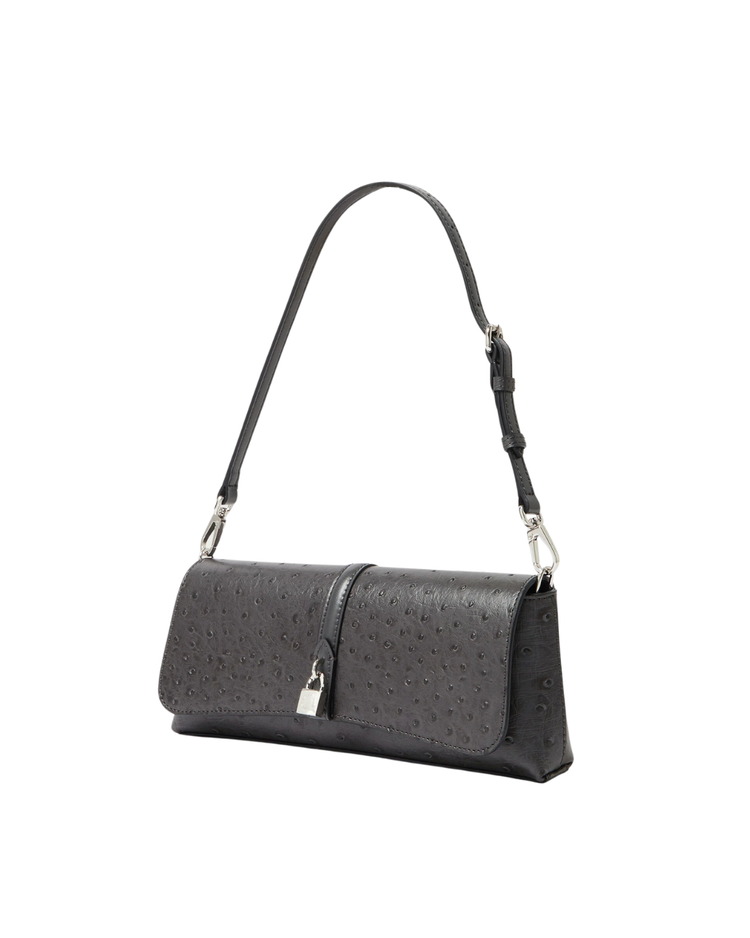 Ryder Ostrich Pochette Shoulder Bag