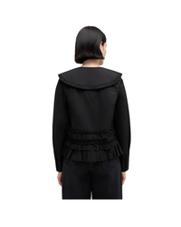 Stretch Cotton Ruffle Shirt