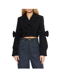 Bonded Crepe Cropped Blazer