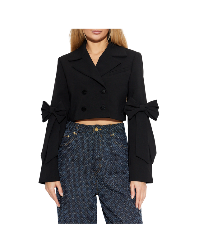 Bonded Crepe Cropped Blazer