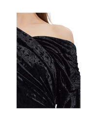 Velour Jersey Ruched Blouse