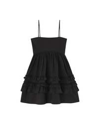 Black Mini Frill Dress
