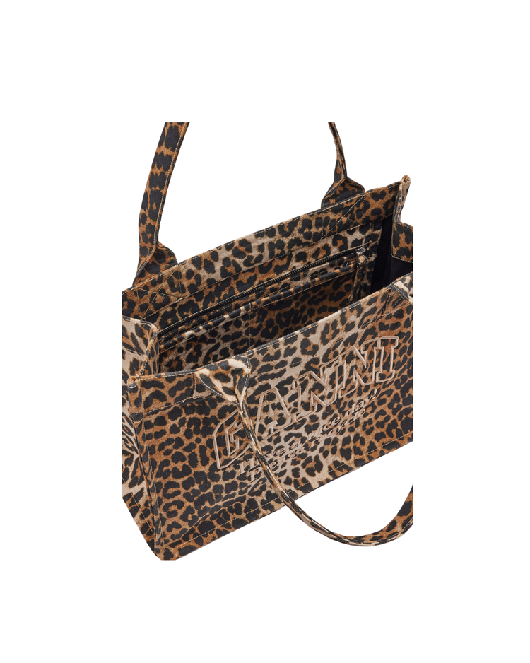 Leopard Large Canvas Tote Bag