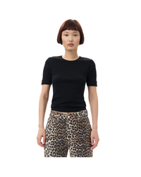 Soft Cotton Rib Short Sleeve T-Shirt