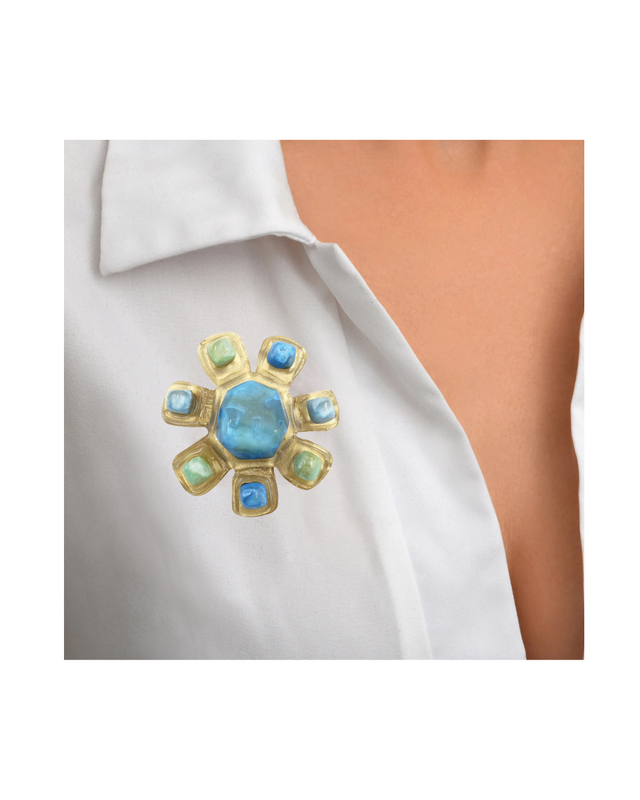 Inna Brooch Rosewood