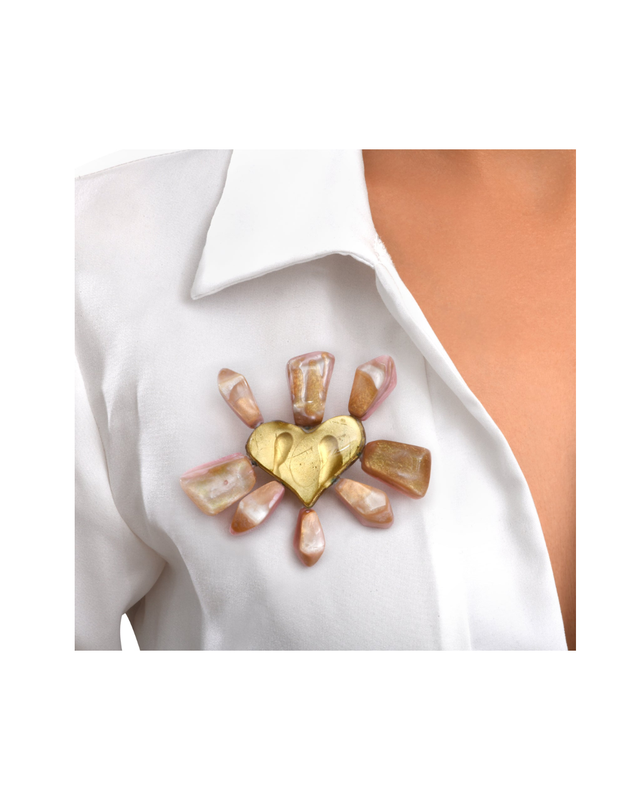 Kanika Brooch Rosewood