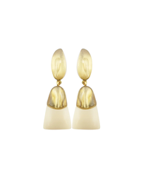 Izia Clip Earrings Ivory / Gold