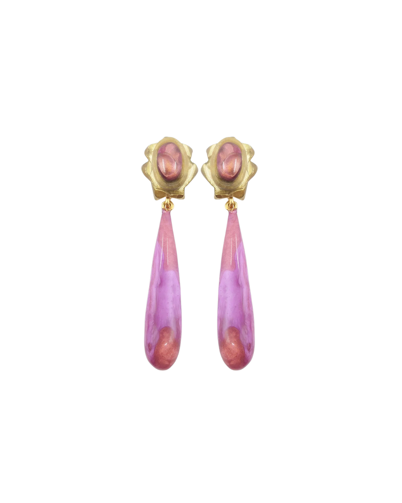 Agacia Clip Earrings Hyacinth