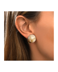 Agnes Clip Earrings Rosewood