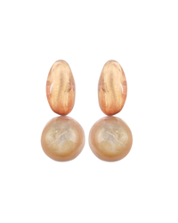 Clementina Clip Earrings Rosewood