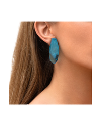 Crystela Clip Earrings Denim
