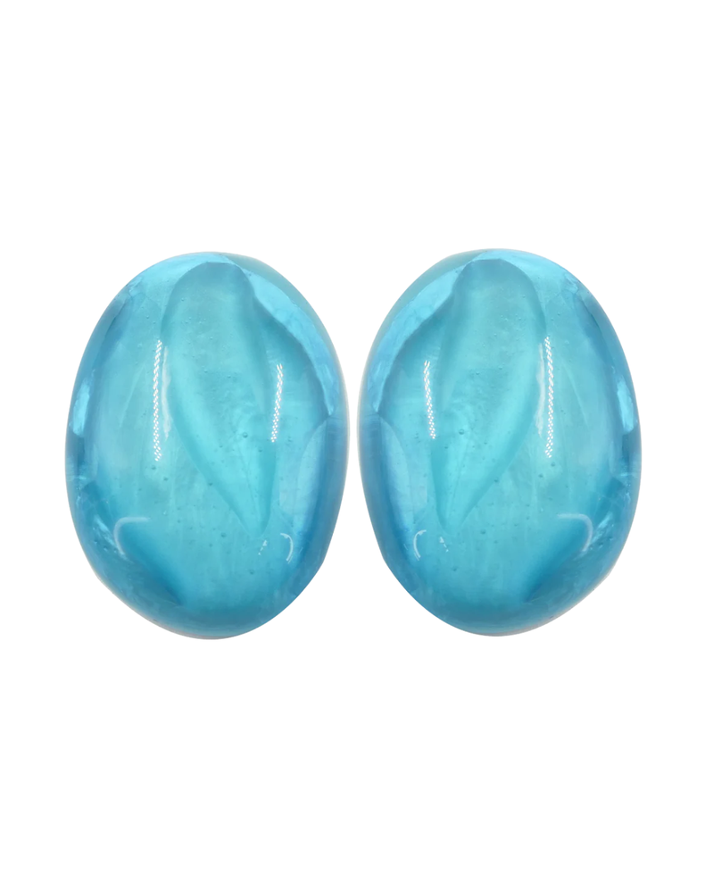Lucas Clip Earrings Turquoise