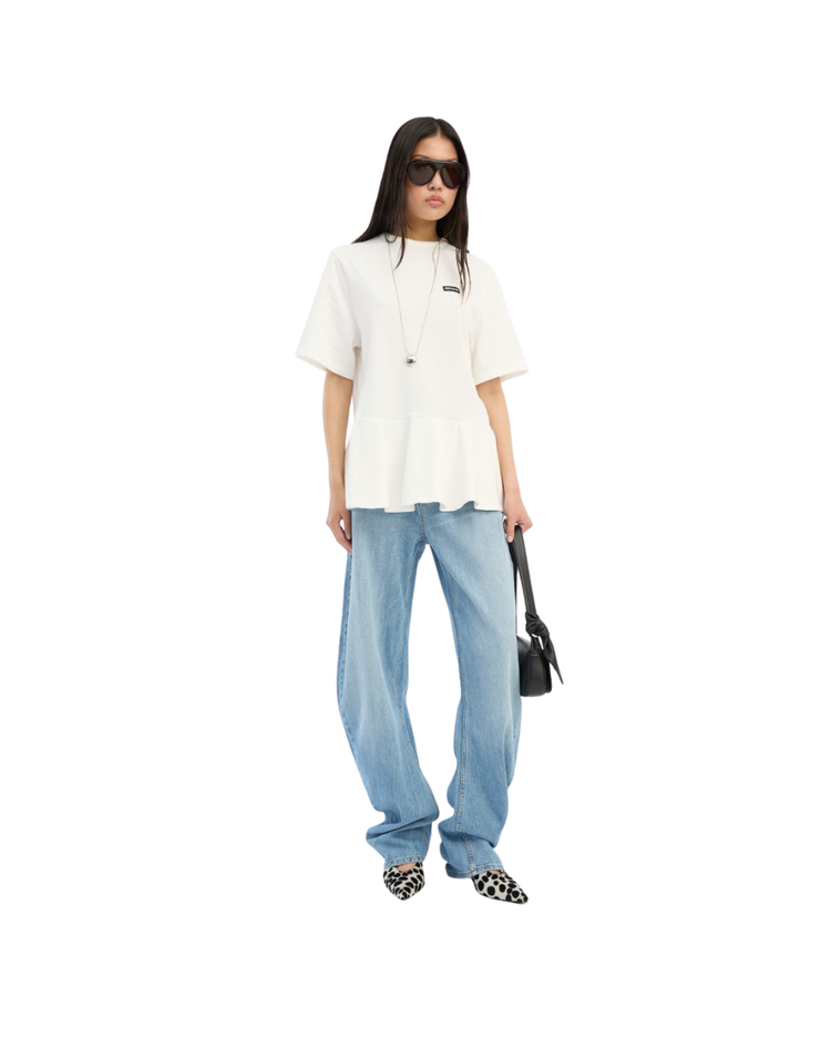 Draped Barrel Leg Jeans