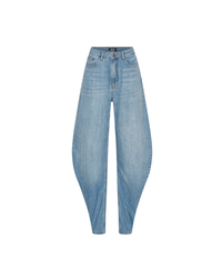 Draped Barrel Leg Jeans