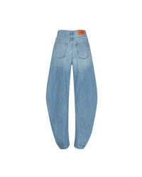 Draped Barrel Leg Jeans