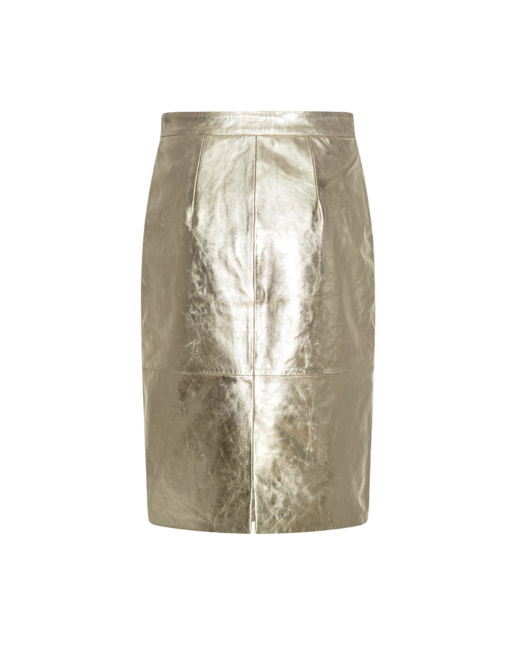 Leather Midi Pencil Skirt