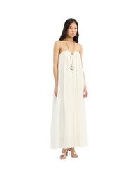Pleated Midi Strap Dress