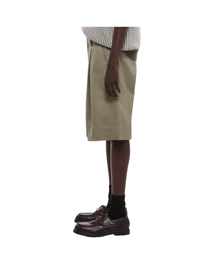Chino Pleated Shorts