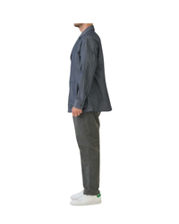 Crinkle Typewriter Shirt Jacket