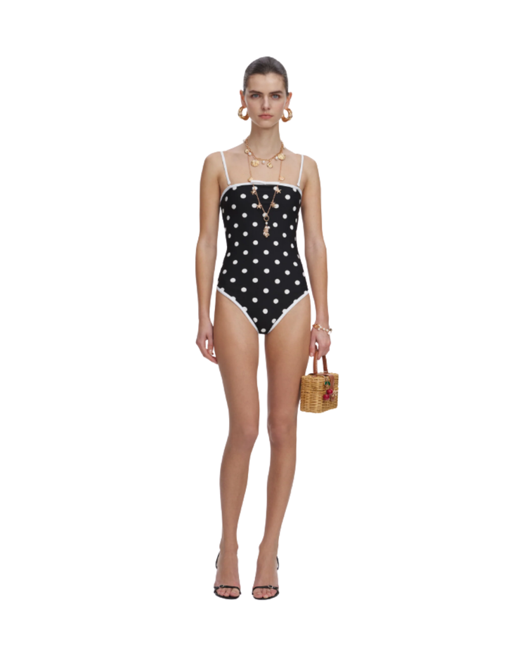 Black Polka Dot Swimsuit