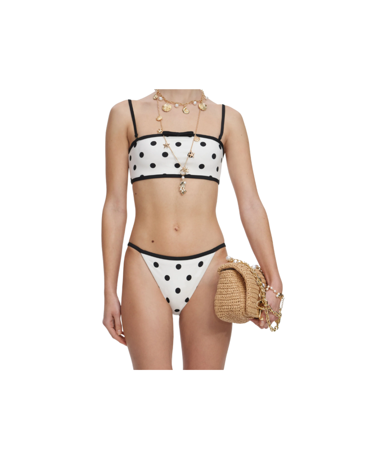 White Polka Dot Bikini Bottoms