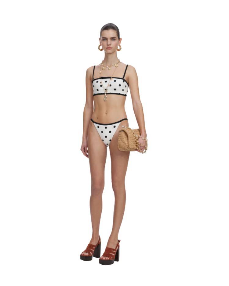White Polka Dot Bikini Bottoms