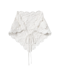 White Crochet Bandana