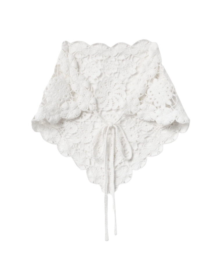 White Crochet Bandana