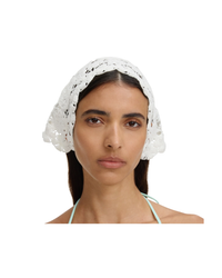 White Crochet Bandana