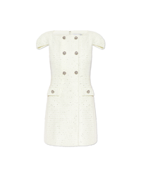 Lime Boucle Mini Dress