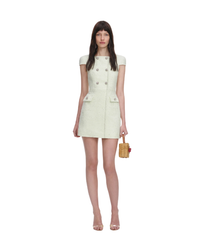 Lime Boucle Mini Dress