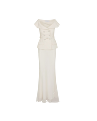 Cream Boucle Maxi Dress