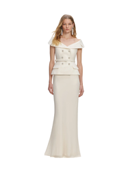 Cream Boucle Maxi Dress