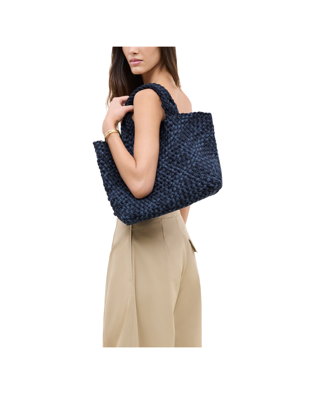 St. Barths Medium Tote Double Weave Denim