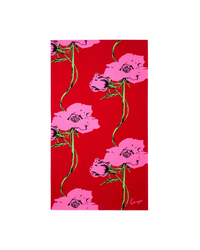 'KENZO Archive Rose' Velvet Beach Towel