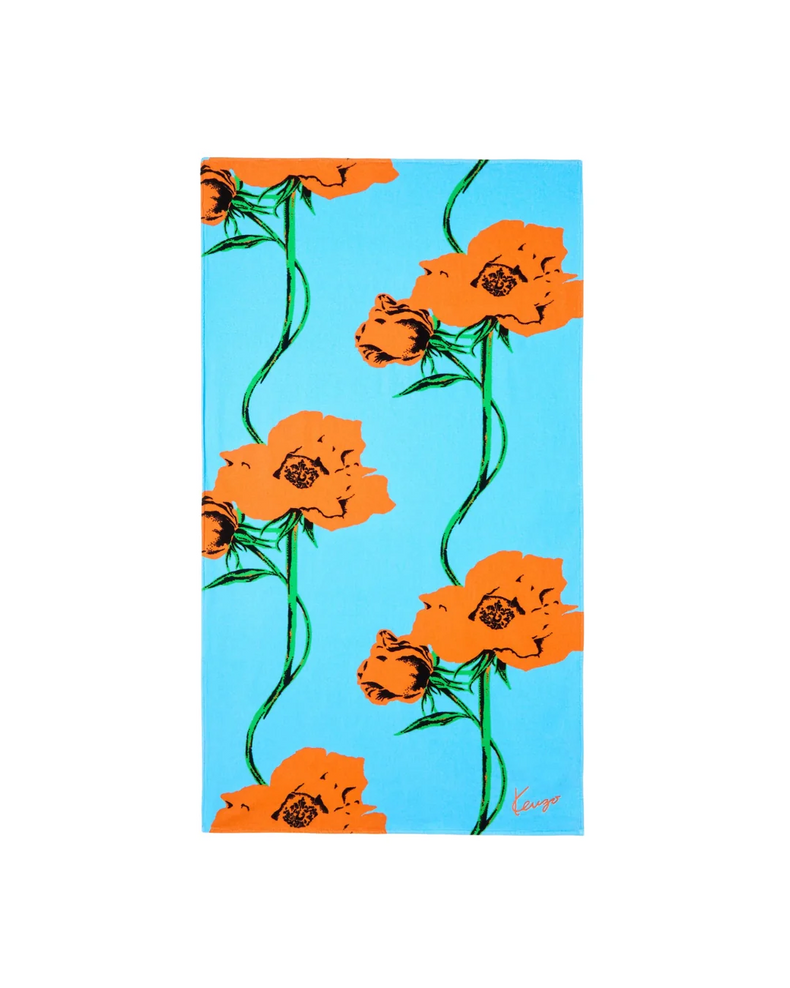 'KENZO Archive Rose' Velvet Beach Towel