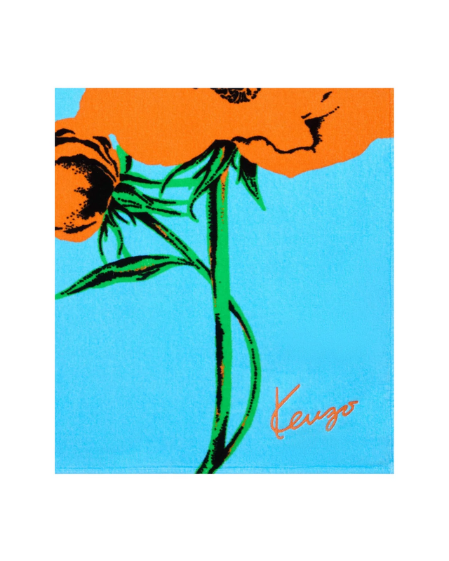 'KENZO Archive Rose' Velvet Beach Towel