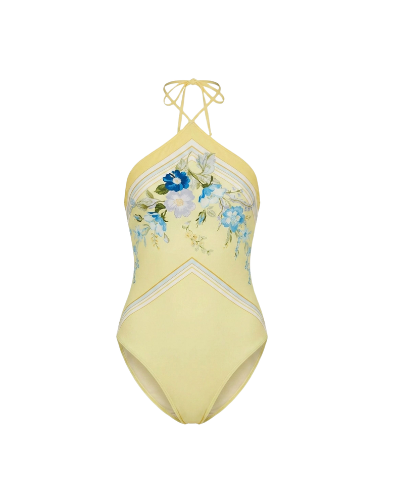 Yellow Floral Swimsuit