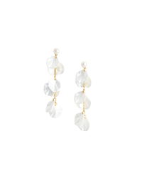 Pearl Petal Tiered Earrings